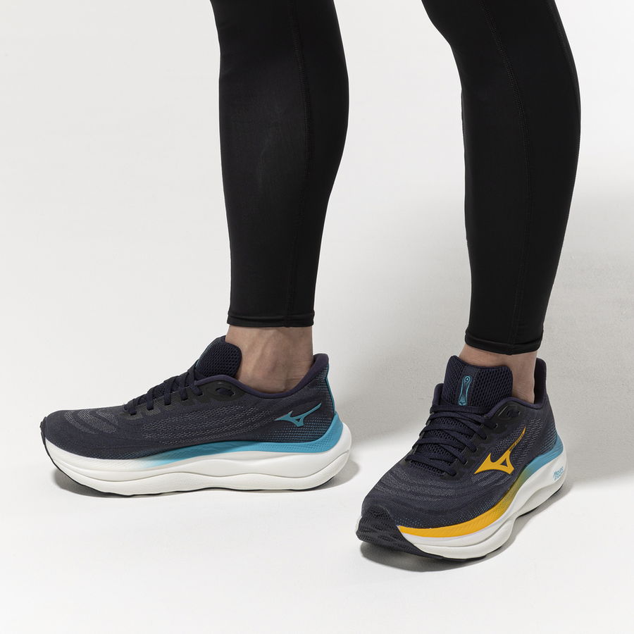 Mizuno WAVE SKY 9 Baritone Blue/Citrus/Capri Breeze